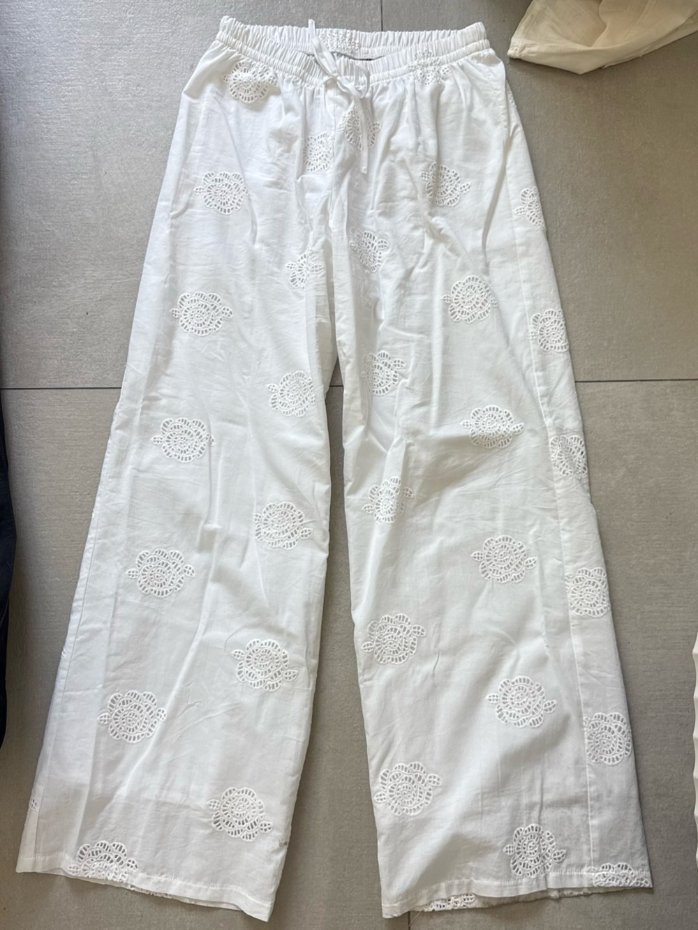 wild fable White Eyelet Wide-Leg Pants